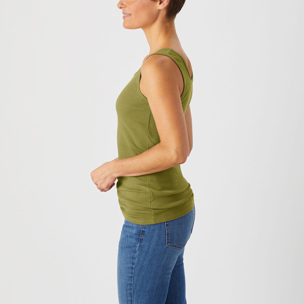 Women's No-Yank Rib Tank Main Image
