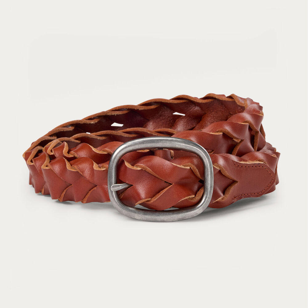 Men's Lifetime Leather Woven Belt Main Image