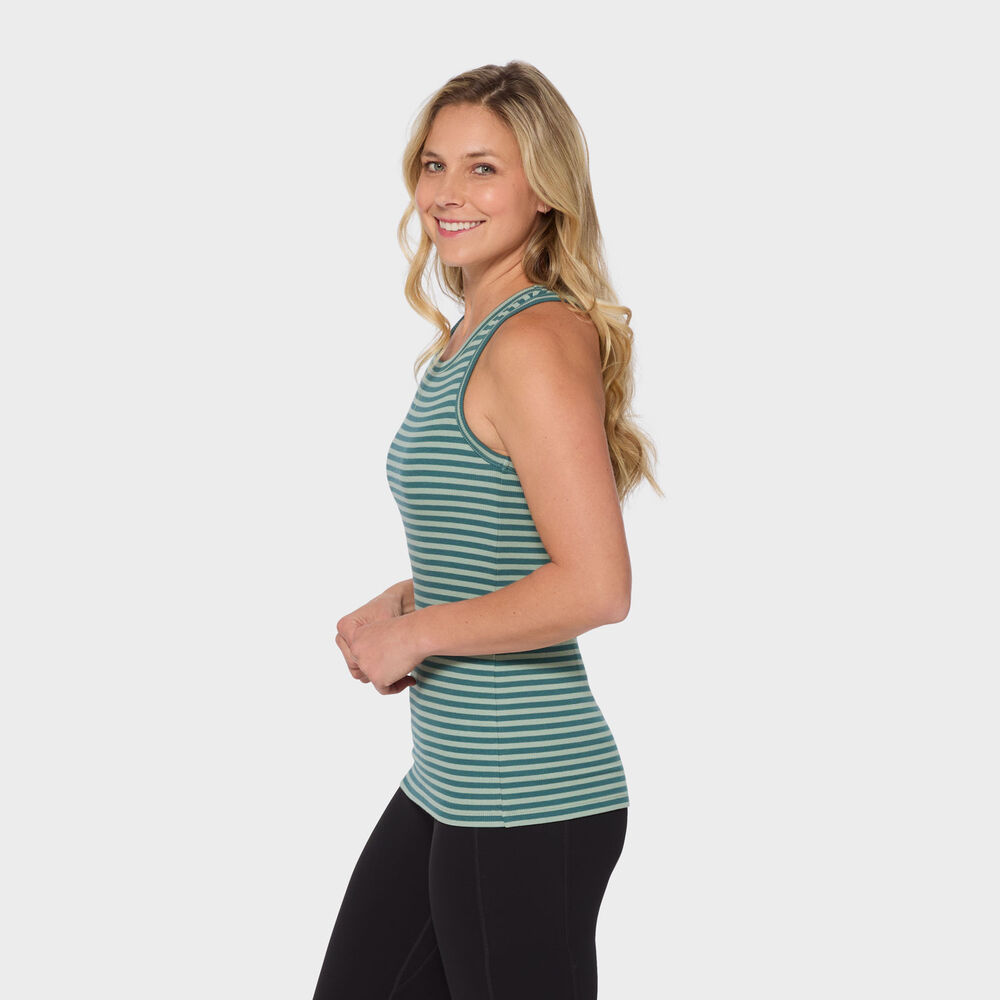 Women's No-Yank Luxe Rib Racerback Shelf Bra Tank Main Image