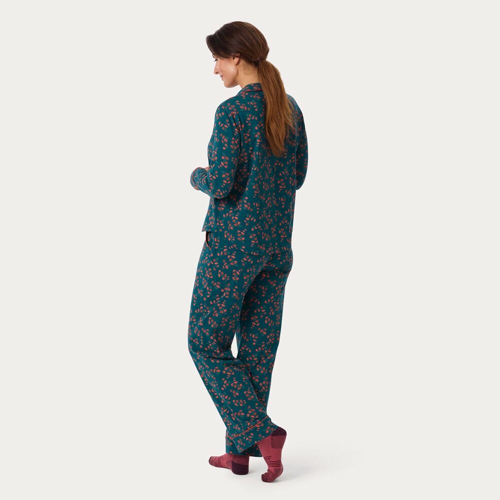 Women's Cotton Knit Printmaker Long Pajama Set Main Image