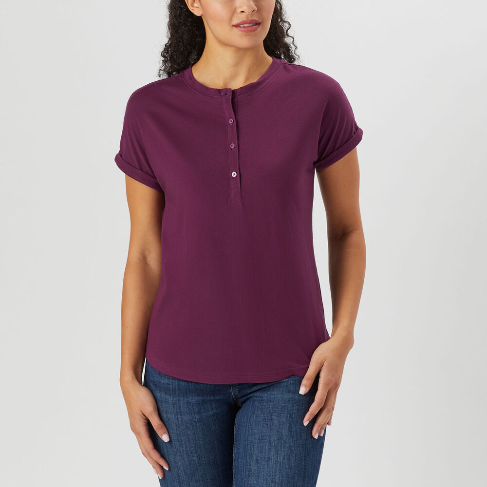 Women's Lightweight Longtail T Short Sleeve Henley Main Image