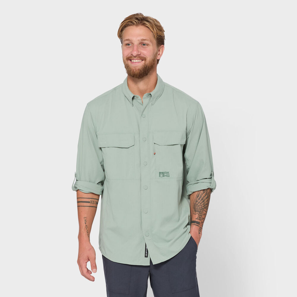 Men's AKHG Sol Survivor Snap-Front Long Sleeve Shirt Main Image