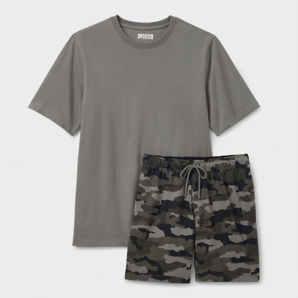 Men's Lumber Jams Cotton Short Sleeve Sleep Set GUO LRG Main Image