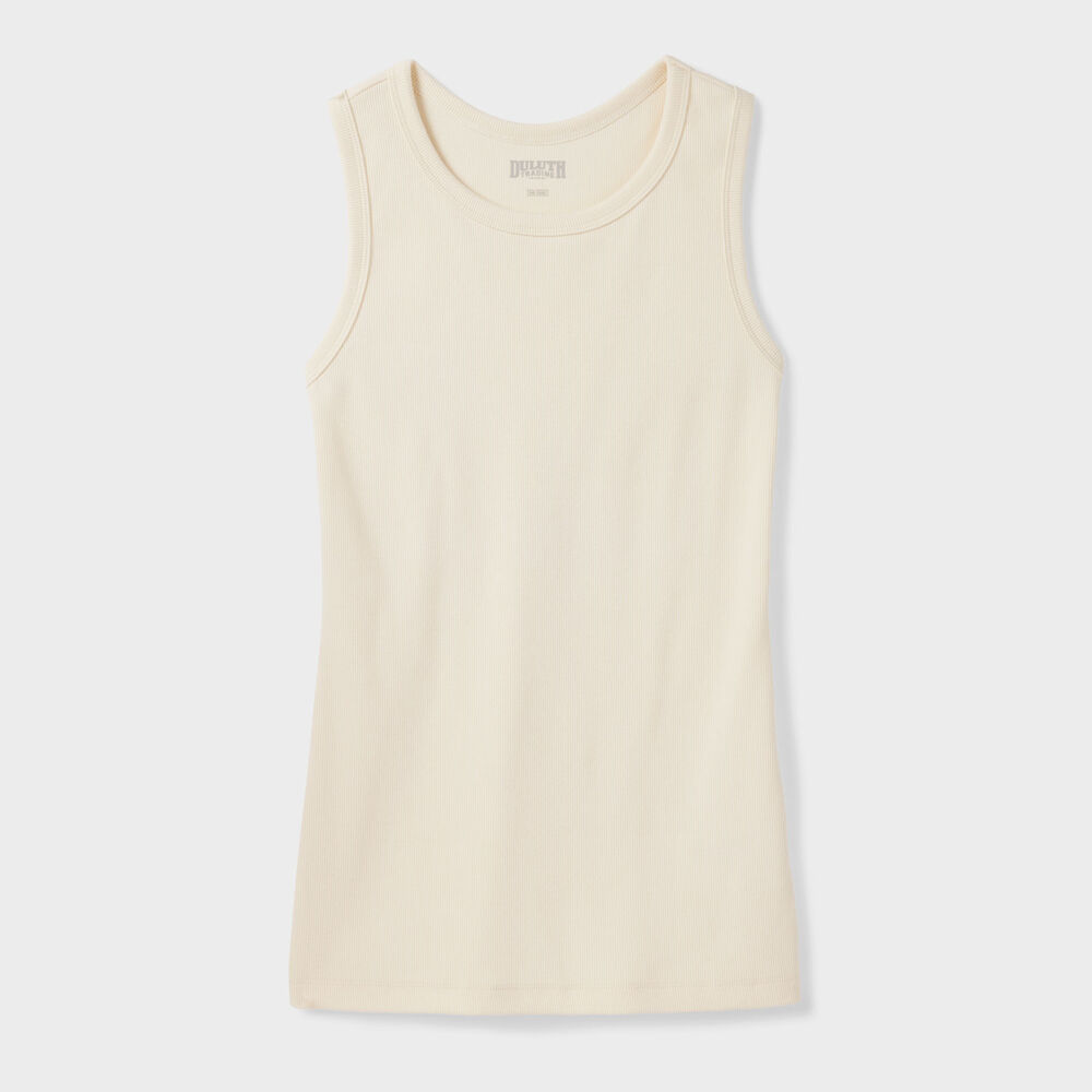 Women's Plus No-Yank Rib Racerback Tank Main Image