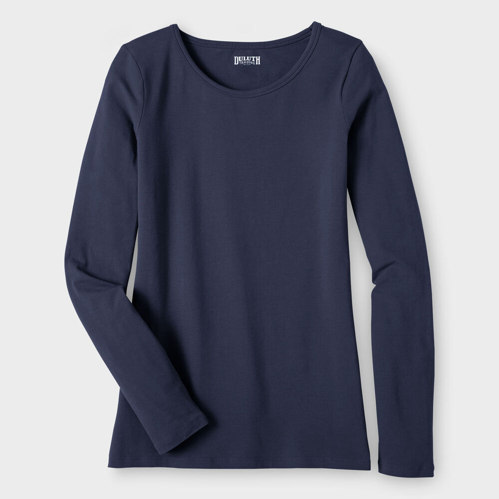 Women's No-Yank Long Sleeve Scoopneck T-Shirt Main Image
