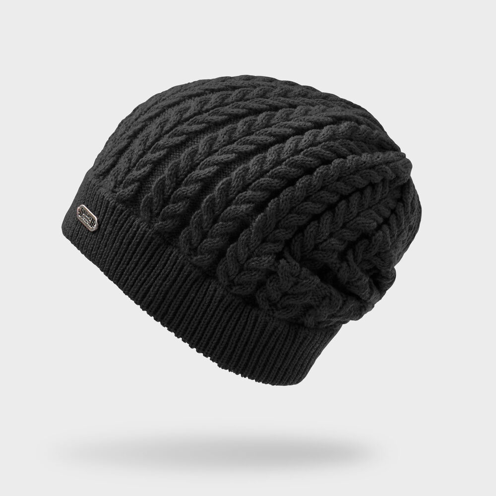 Women's Gathered Slouch Beanie BLACK Main Image