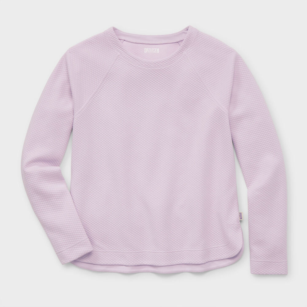 Women's Plus AirLoc Quilted Crew Pullover Main Image