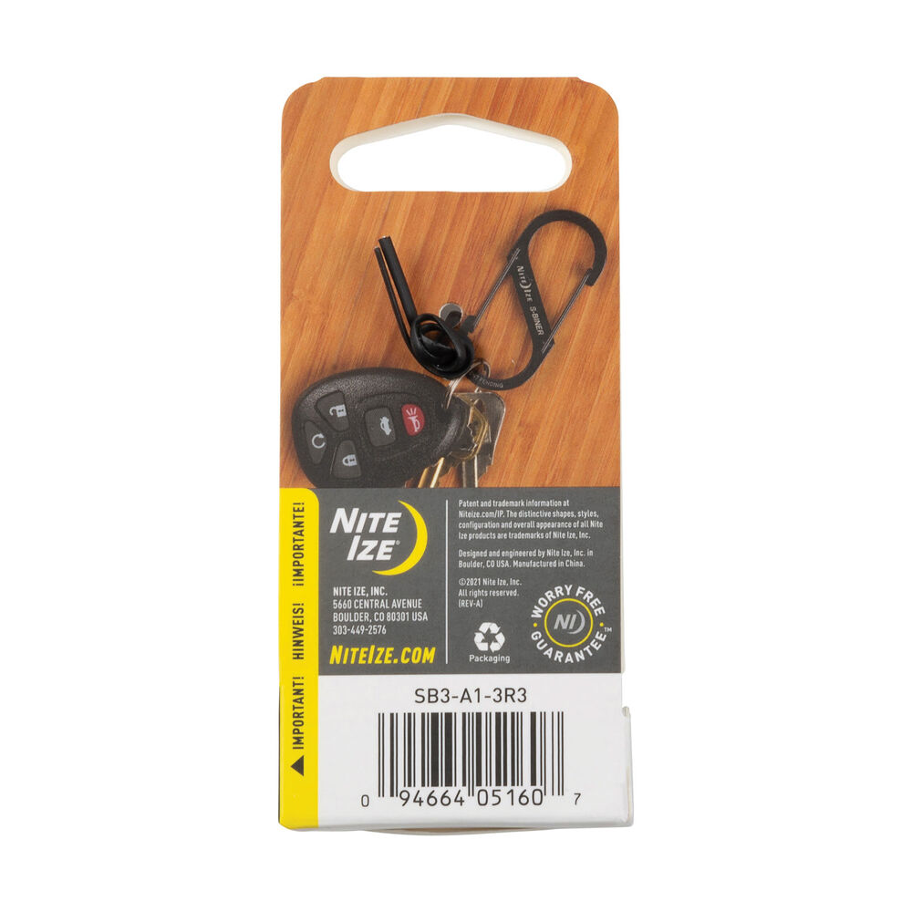 NiteIze S-Biner Dual Carabiner Stainless Steel #3 - 3 Pk. Main Image