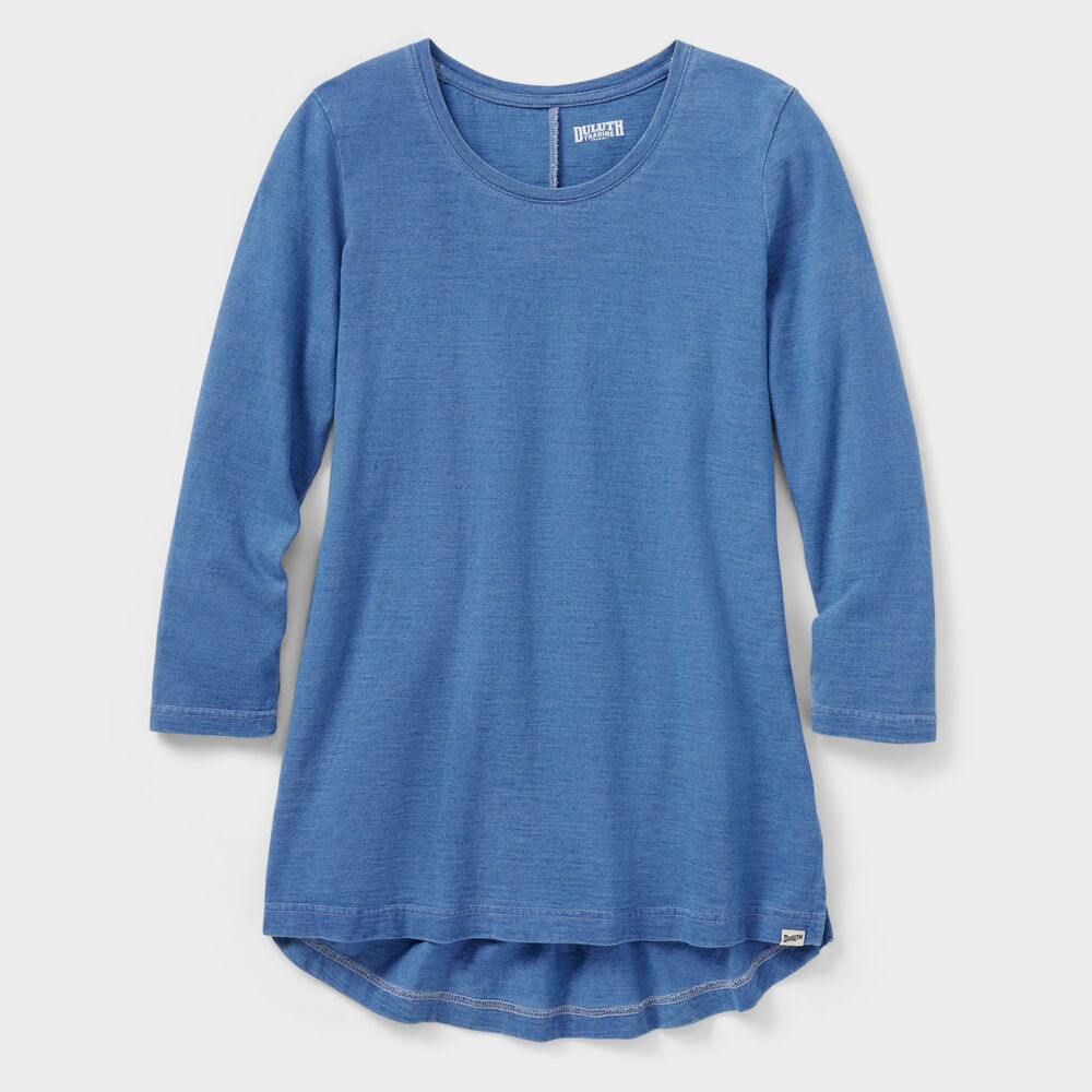 Women's Indigo Knit Popover Shirt Main Image