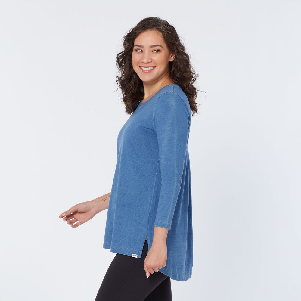 Women's Indigo Knit Popover Shirt Main Image
