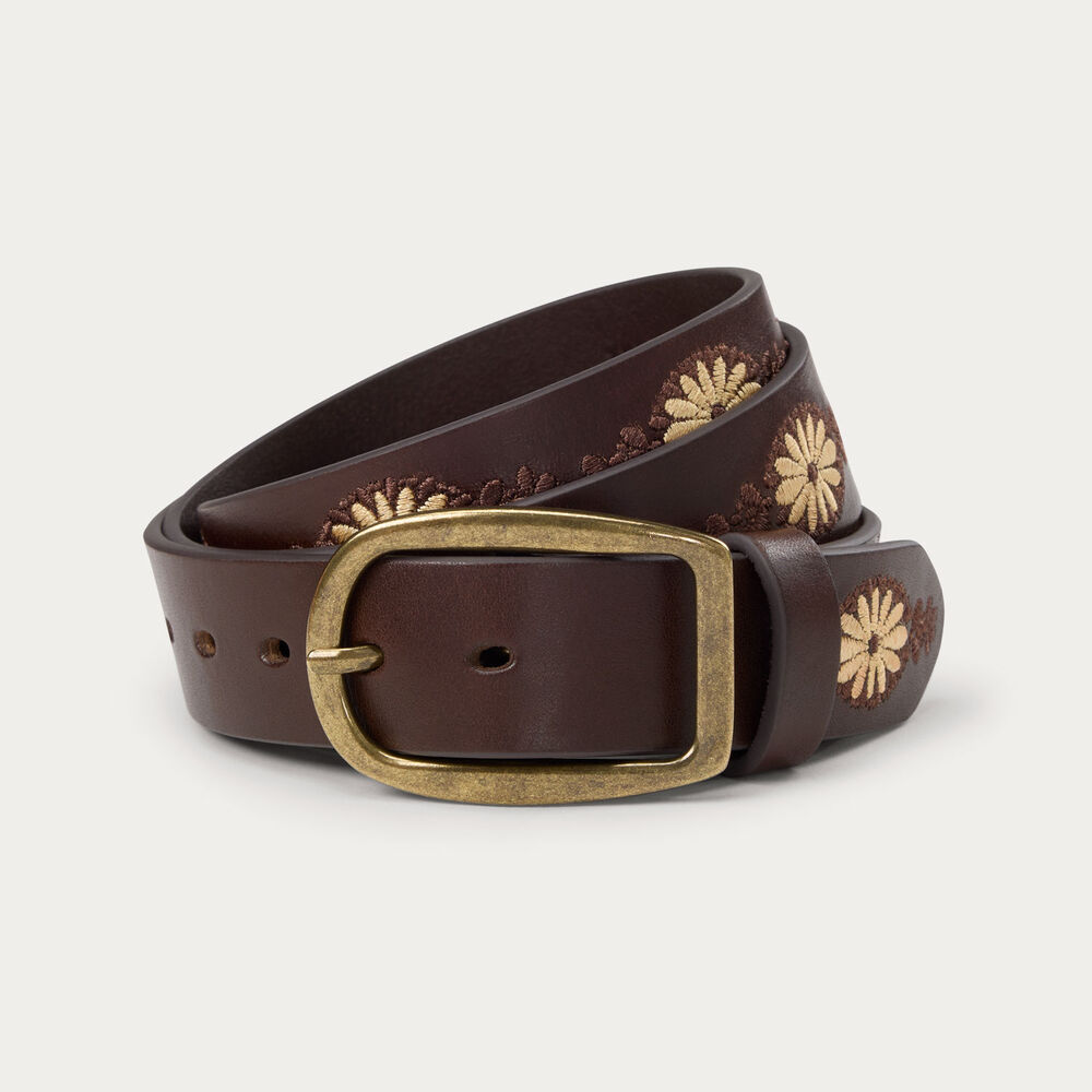 Women's Leather Embroidery Belt Main Image