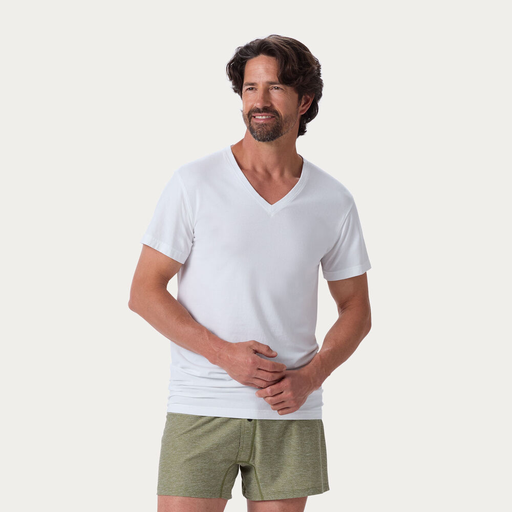 Men's Free Range Organic Cotton V-Neck Undershirt Main Image