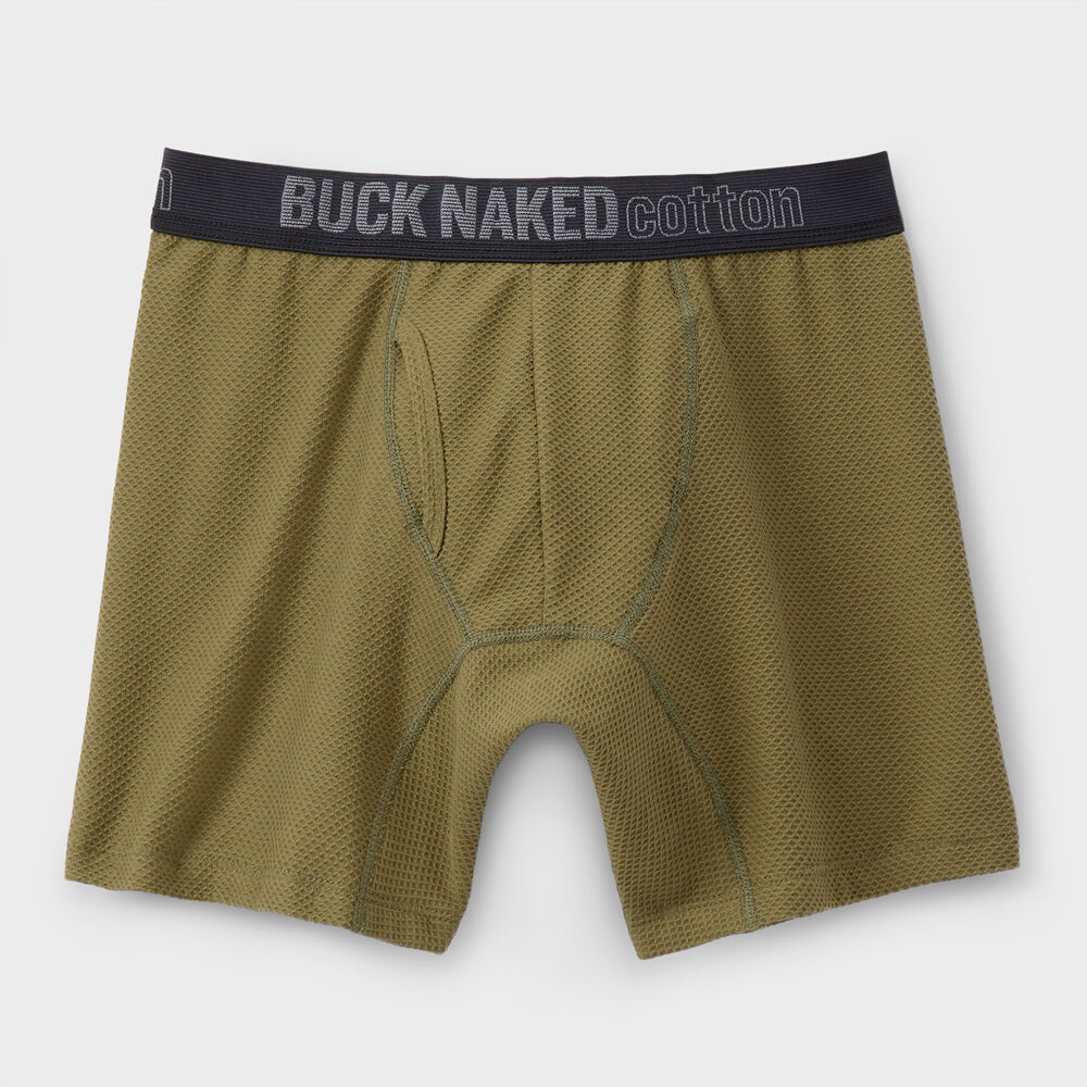 Men's Buck Naked Cotton Boxer Briefs Main Image