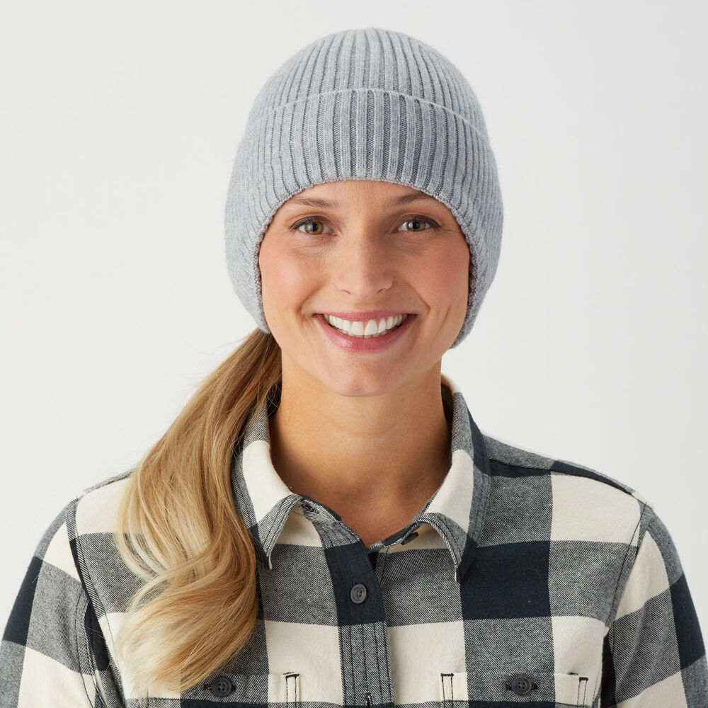 Women's Seamless Knit Earflap Beanie Main Image