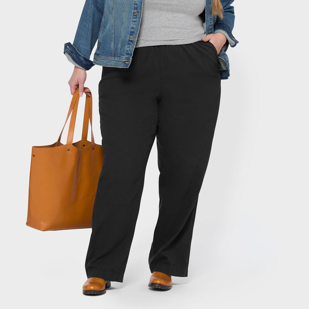 Women's Plus Artisan Hemp Relaxed Leg Pull-On Pants Main Image