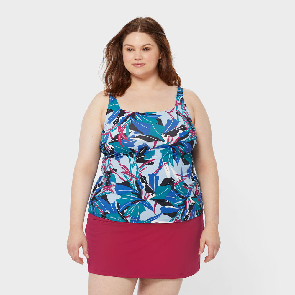 Women's Plus AKHG Lost Lake Built-In Bra Tankini Main Image