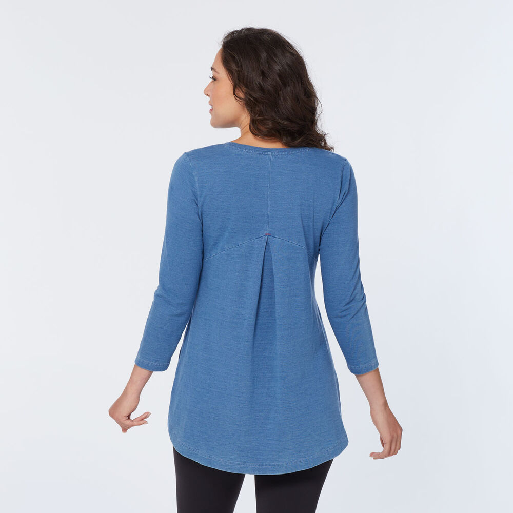 Women's Indigo Knit Popover Shirt Main Image