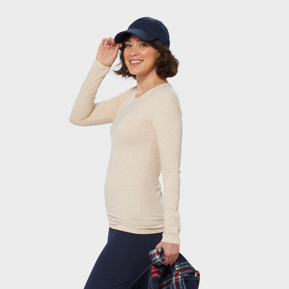 Women's No-Yank Long Sleeve Scoopneck T-Shirt Main Image