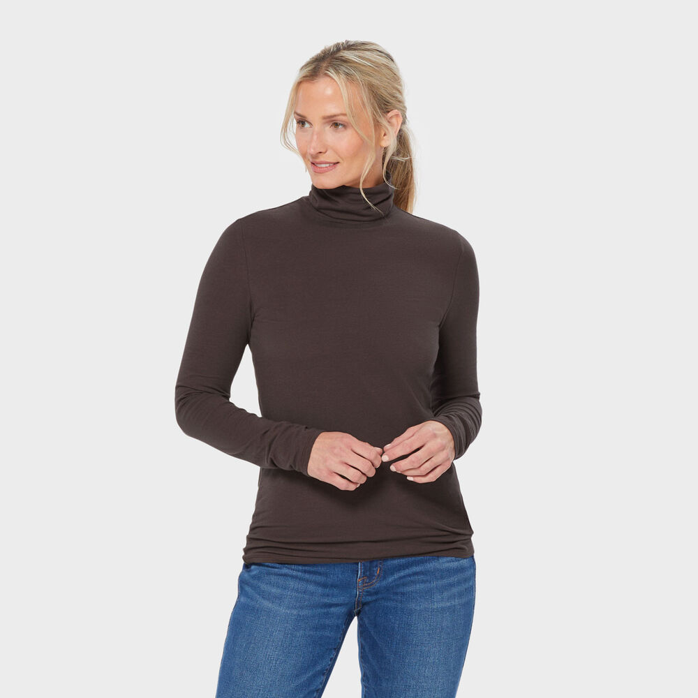 Women's No-Yank Long Sleeve Turtleneck T-Shirt Main Image