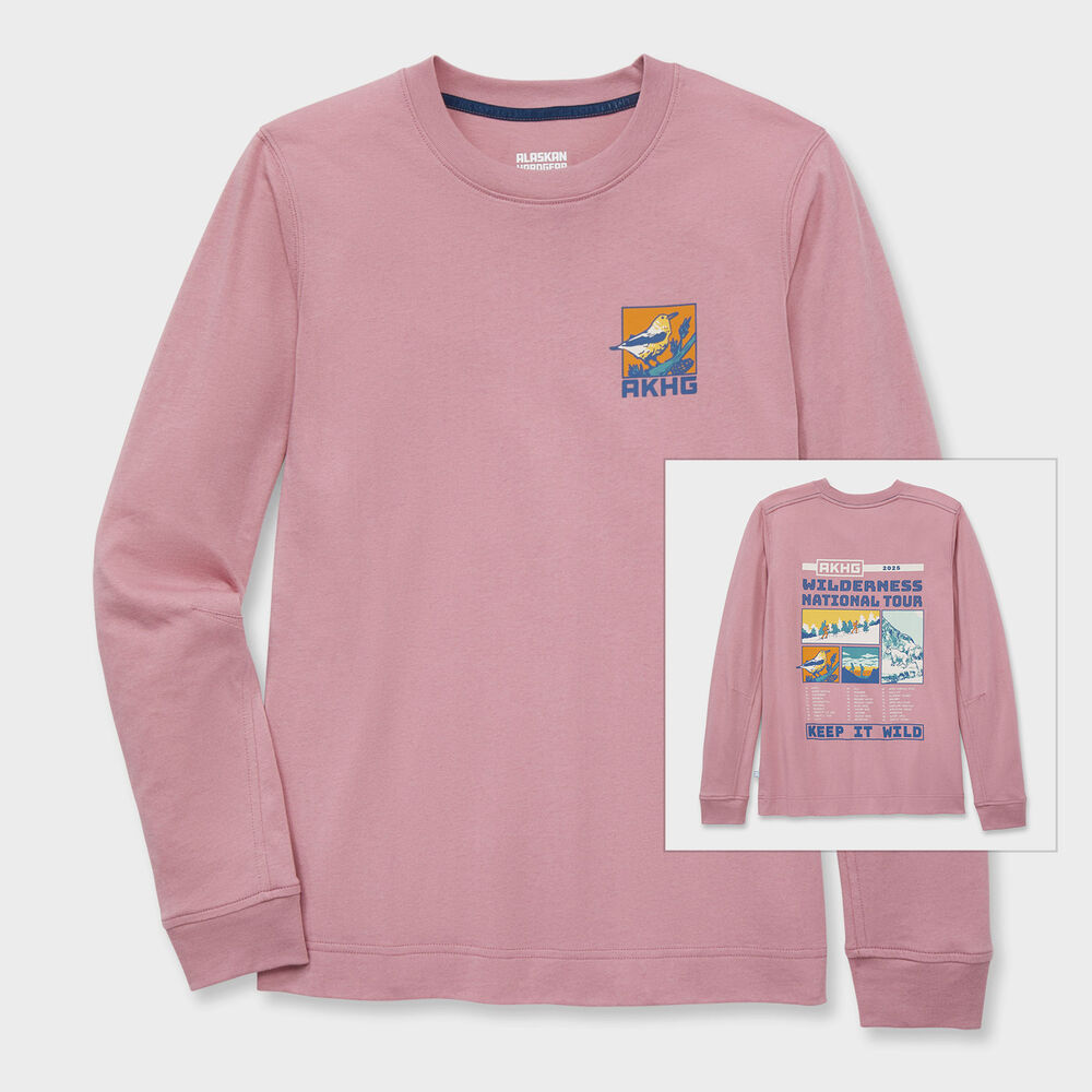 Women's AKHG Trailmarker Long Sleeve Crewneck MUD LRG Main Image