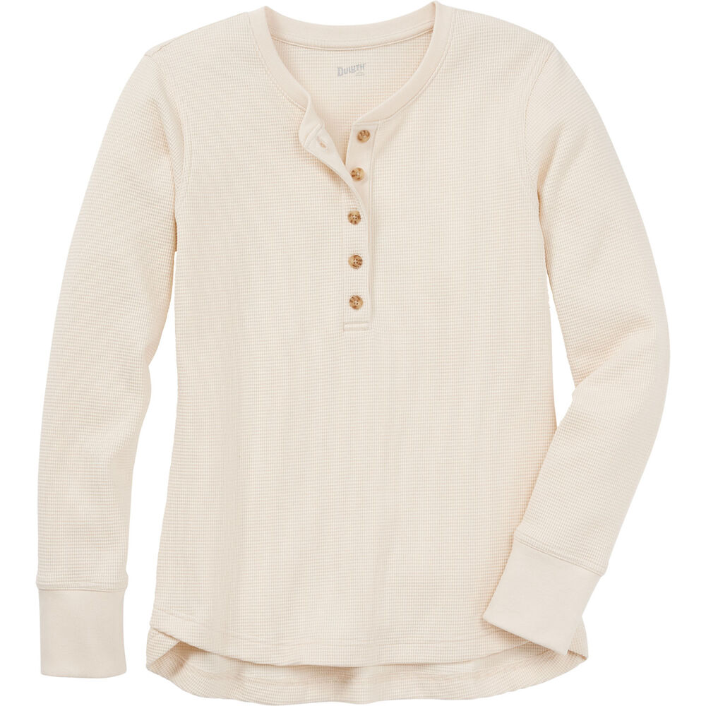 Women's Burly Thermal Long Sleeve Henley Main Image