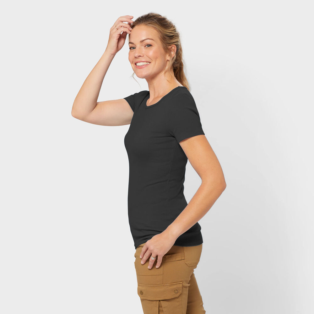 Women's No Yank Rib Short Sleeve Crewneck Tee Main Image