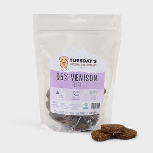 Natural Dog Venison Flips Dog Treats