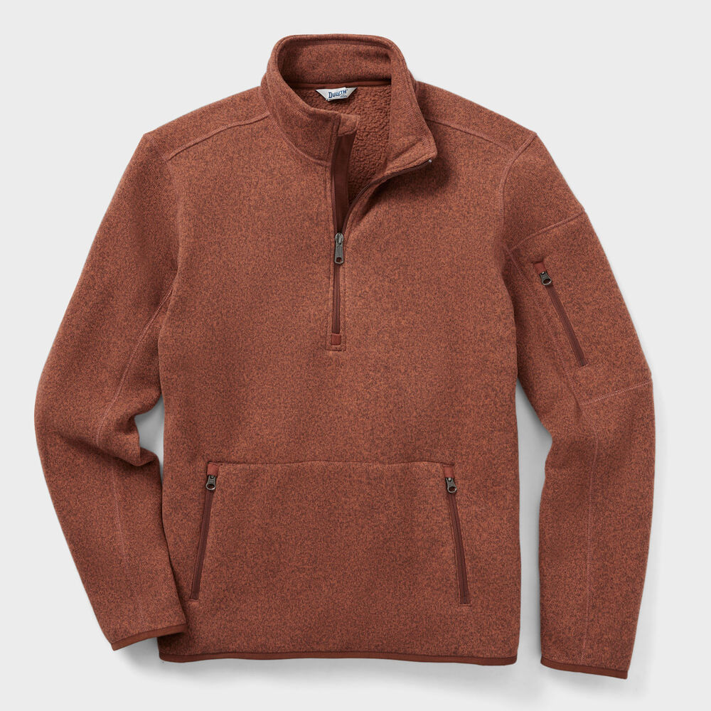 Men's Sweater Fleece Quarter Zip Mock Main Image