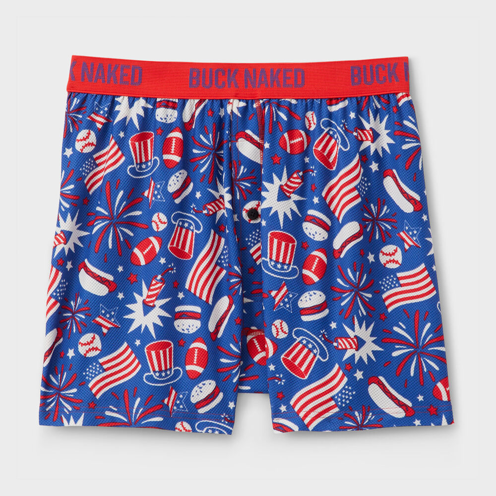 Men's Buck Naked Pattern Boxers Main Image