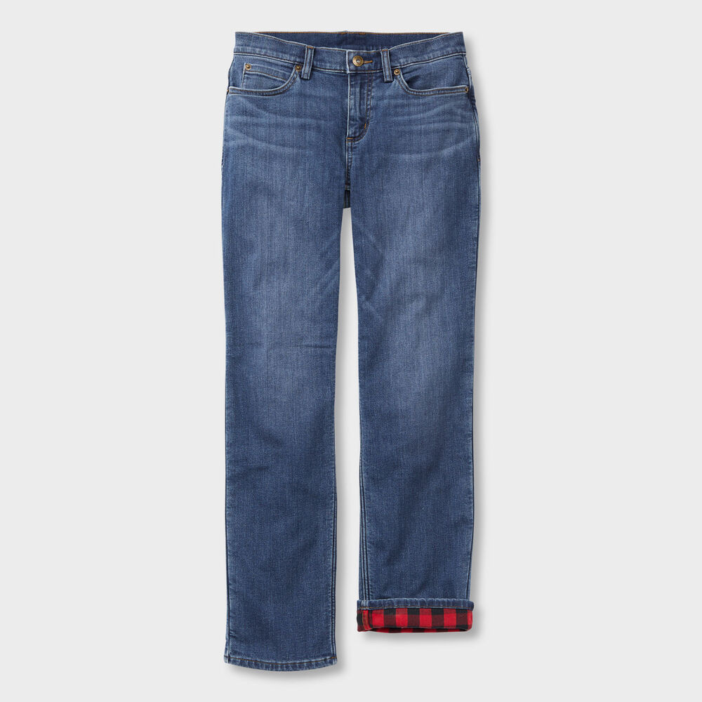 Women's Daily Denim Lined Straight Leg Jeans PBW 002 029 Main Image