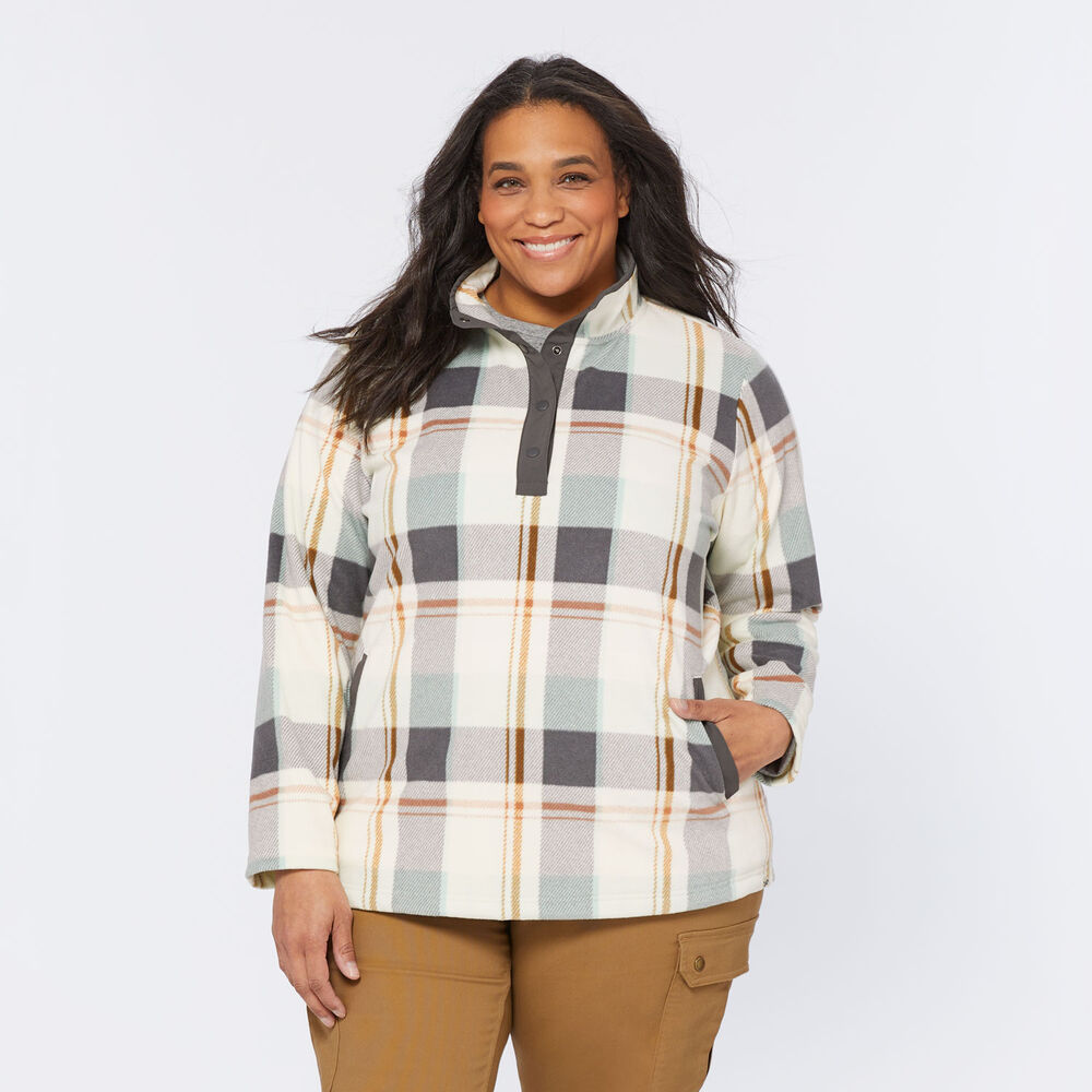 Women's Plus Doubleback Printed Fleece Pullover Main Image