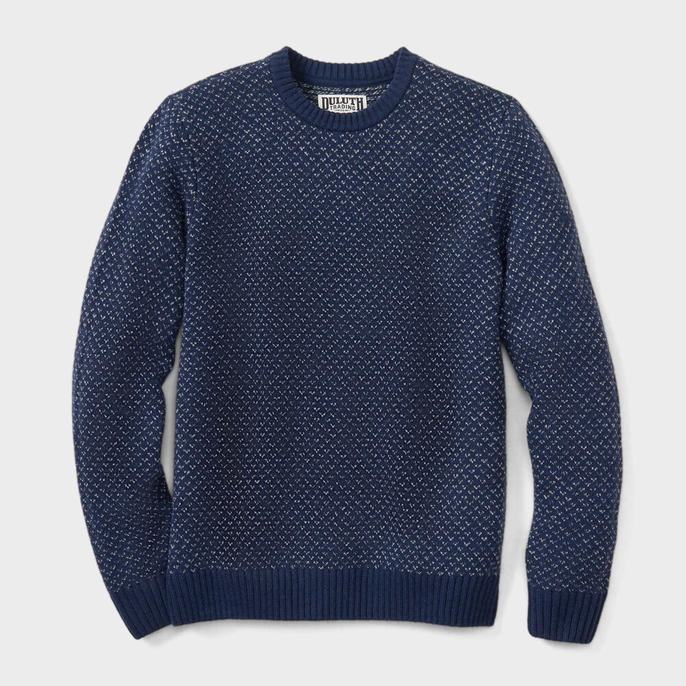 Men's Lambswool Birdseye Crew Sweater NBK 3XL REG Main Image