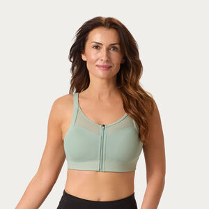 Women's Adjustabust High Impact Zip-Front Mesh Bra