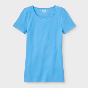 Women's No Yank Rib Short Sleeve Crewneck Tee