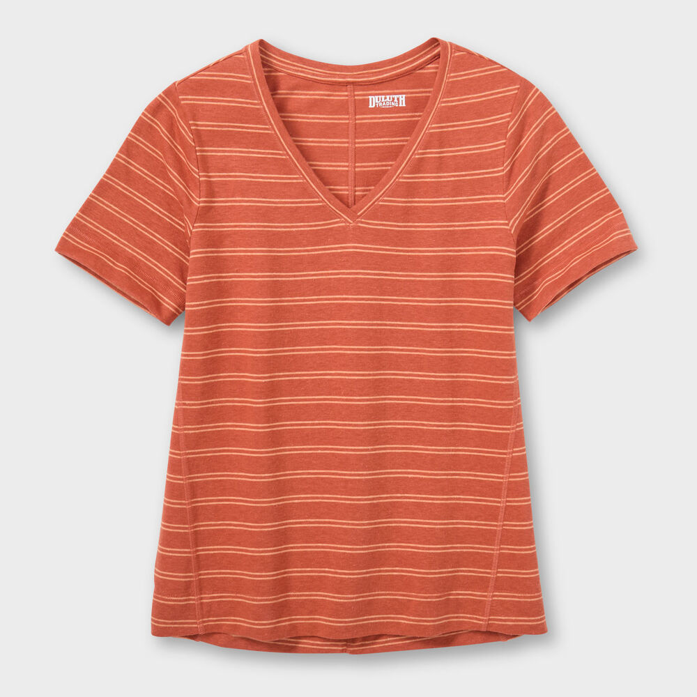 Women's Plus Hemp Knit Short Sleeve Tee Main Image