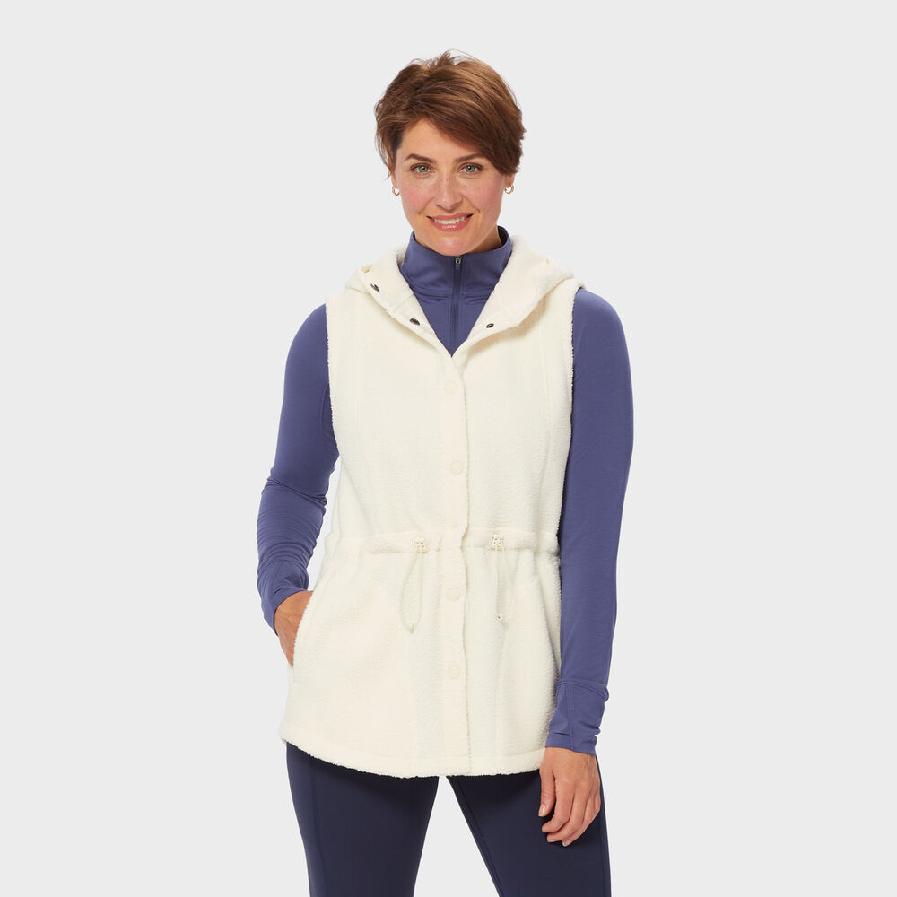 Women's Pile Hi Fleece Hooded Tunic Vest Main Image