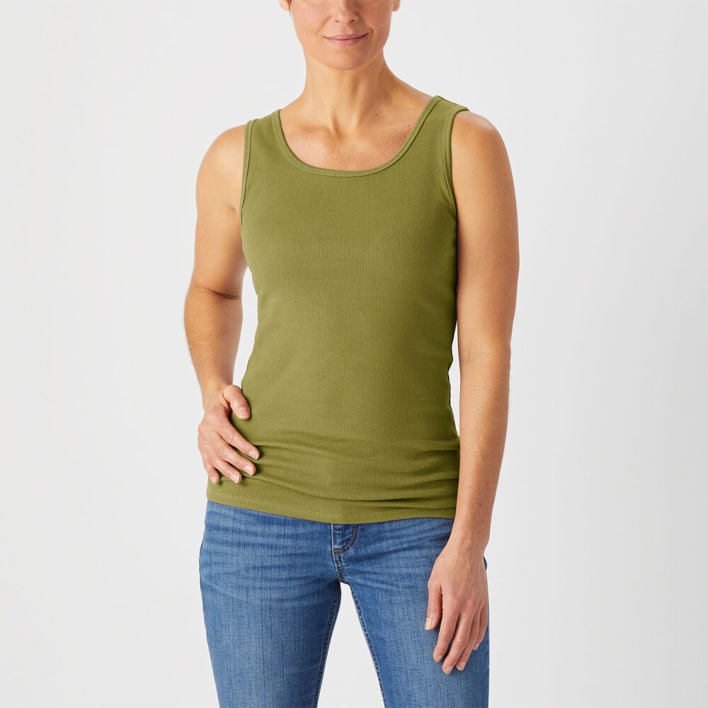 Women's No-Yank Rib Tank Main Image