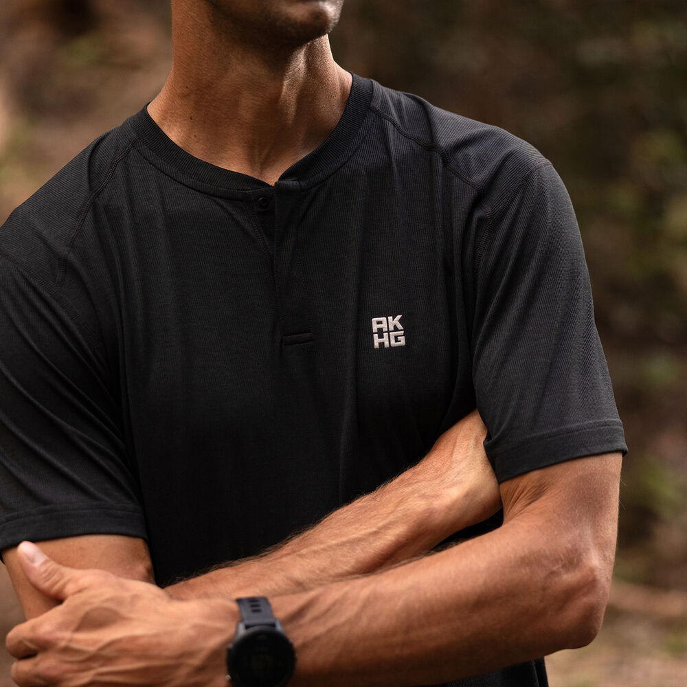 Men's AKHG Tun-Dry Short Sleeve Henley Main Image