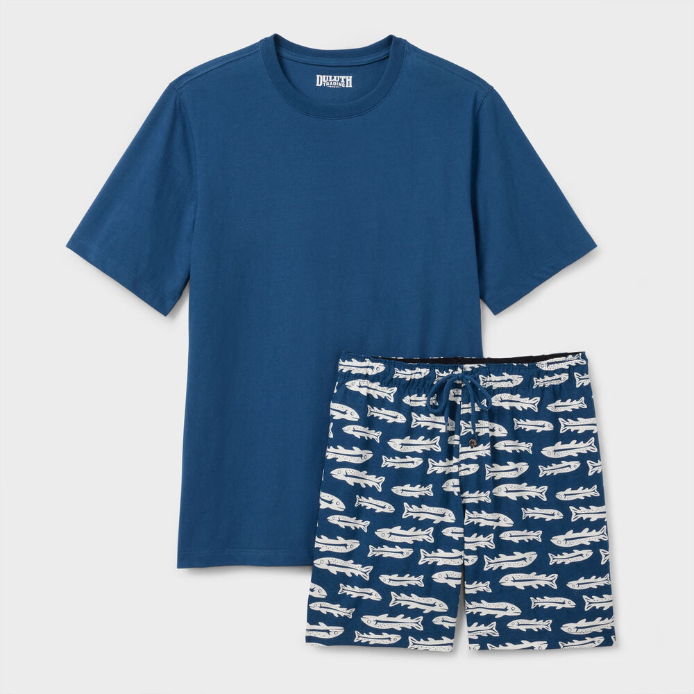 Men's Lumber Jams Cotton Short Sleeve Sleep Set FBH LRG Main Image