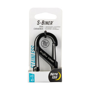 NiteIze S-Biner Dual Carabiner Stainless Steel #3 - 3 Pk.