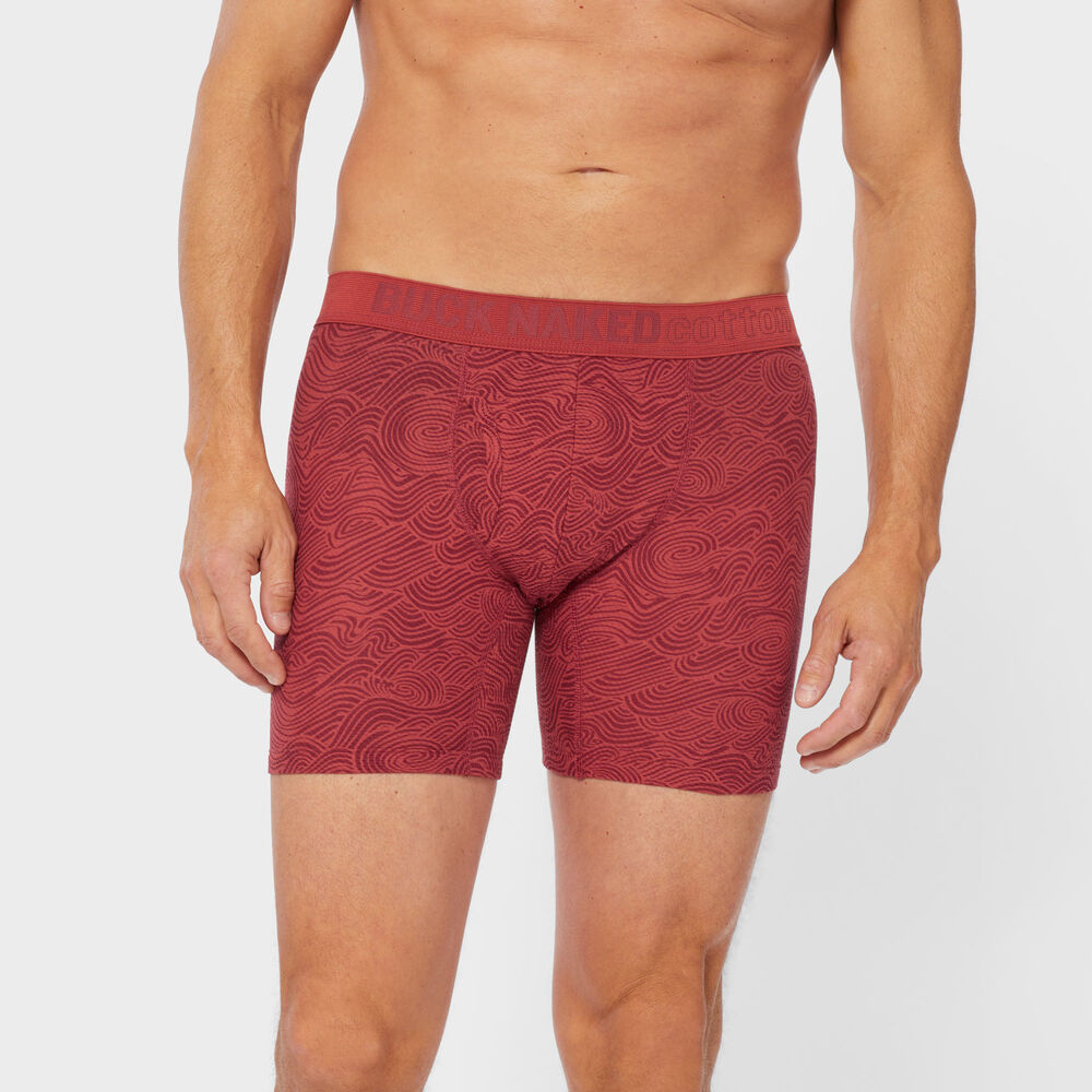 Men's Buck Naked Cotton Pattern Boxer Briefs Main Image