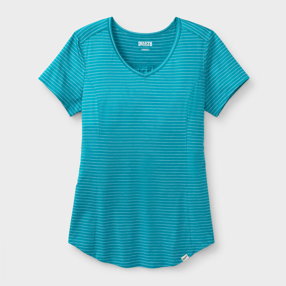 Women's Armachillo Short Sleeve V-Neck T-Shirt AMS XSM Main Image