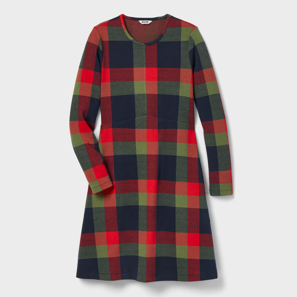 Women's T-Shirt Flannel Long Sleeve Dress Main Image