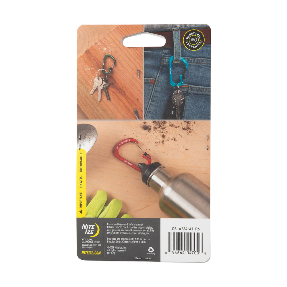 NiteIze SlideLock Carabiner Aluminum Combo - 3 Pk. Main Image