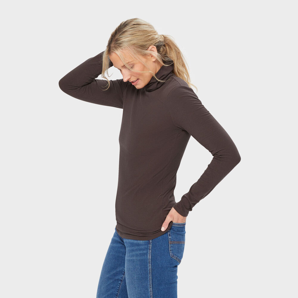 Women's No-Yank Long Sleeve Turtleneck T-Shirt Main Image