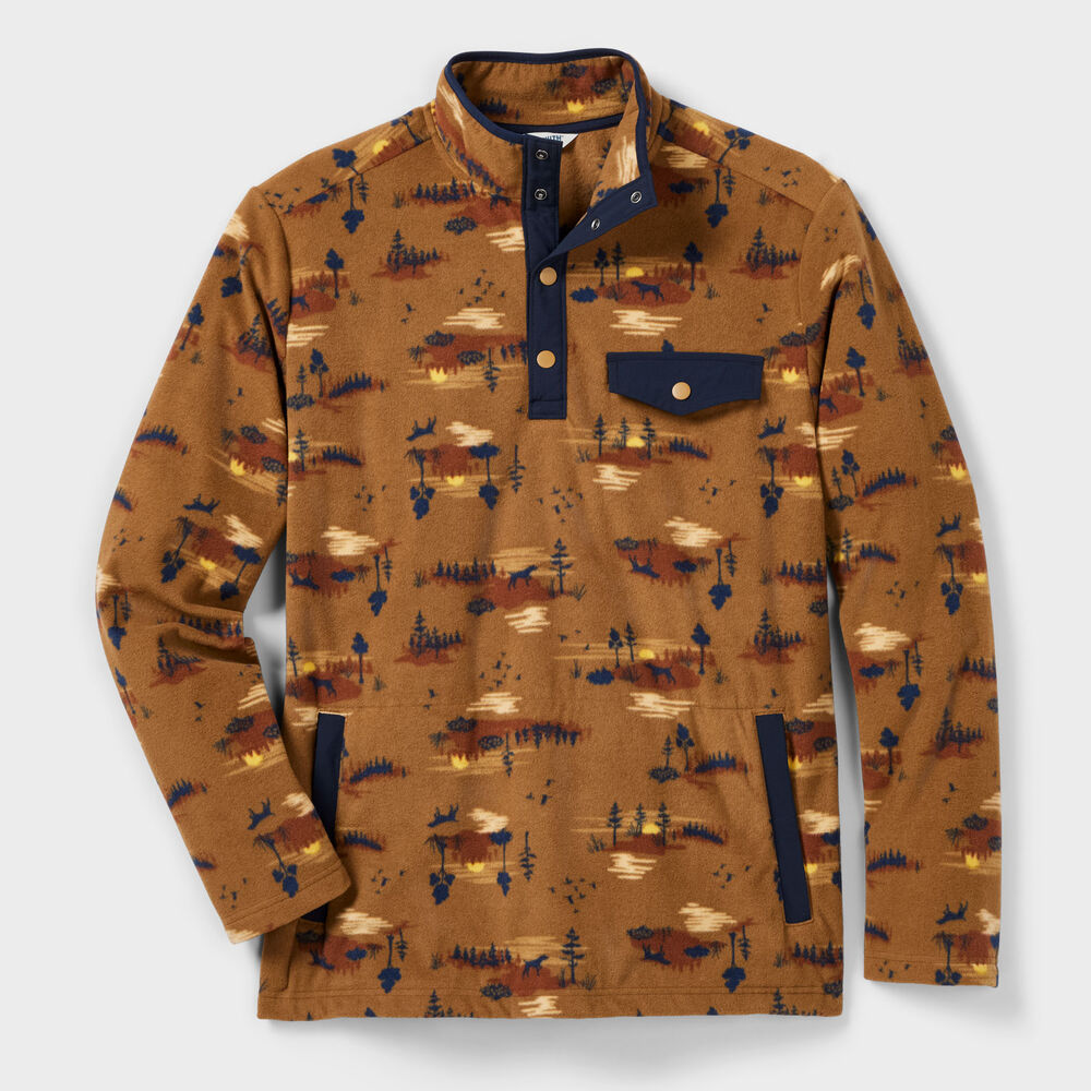 Men's Doubleback Fleece Button Mock Pullover FFW LRG Main Image