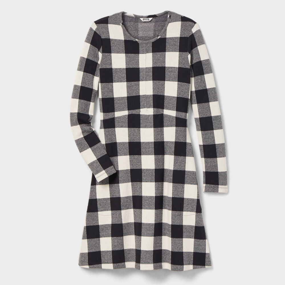 Women's T-Shirt Flannel Long Sleeve Dress Main Image