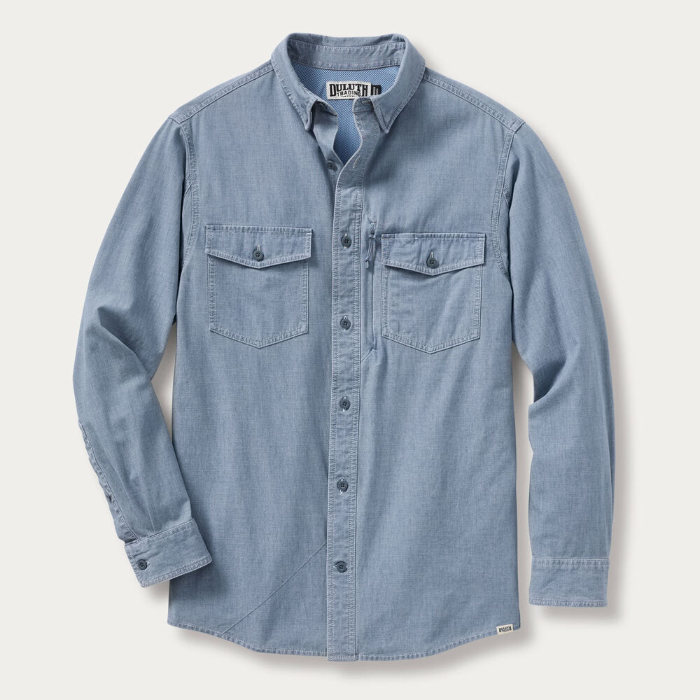 Men's No Quit Utility Standard Fit Chambray Shirt Main Image