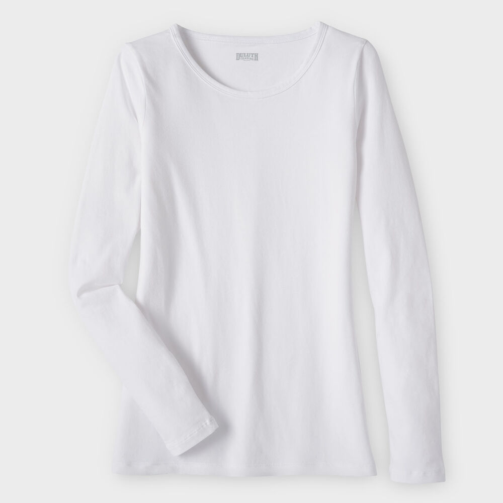Women's No-Yank Long Sleeve Scoopneck T-Shirt Main Image